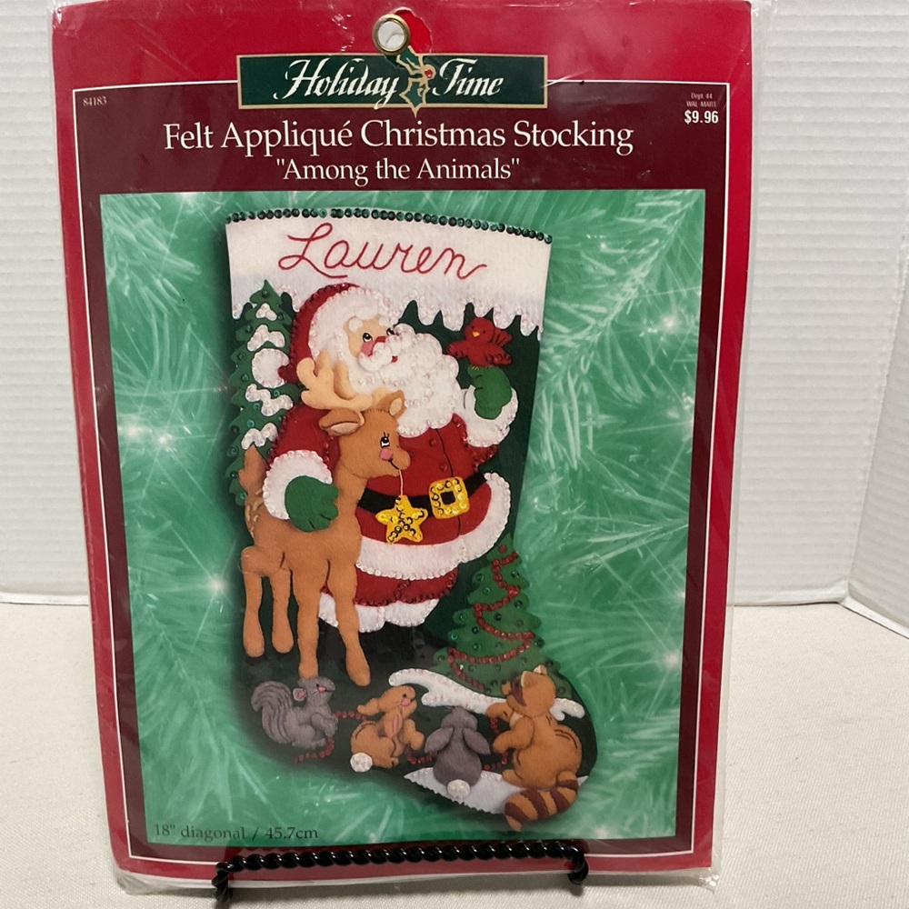 Bucilla Holiday Time Felt Christmas Stocking Kit
